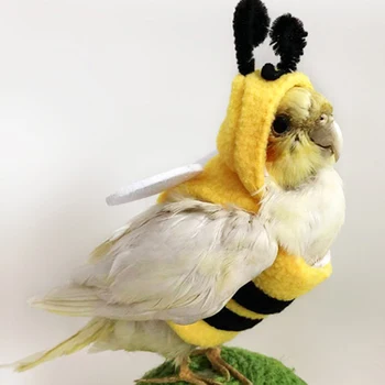 Lemmikloom Linnud Bee Kujuline Hupparit Cosplay Varustus Dress Up Riided Aafrika Hall Papagoid Parakeet Cockatiel Päike Conure Finch Budgie