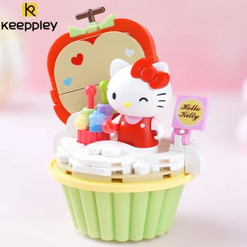 Keeppley Sanrio Kawaii Tõeline Hello Kitty Blokeerida Väike Kook Seeria Monteeritakse Hoone Mänguasjad Koomiks, Anime, Kuromi PuzzleChildGift