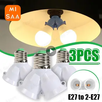 E27 LED Baasi Valguse Lamp Pirn, Sokkel E27, et 2-E27 Splitter Vase Kontakti Adapter lambihoidja E27 pesa pirn omanik kõrge kvaliteediga