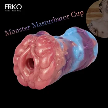 FRKO Pehmest Silikoonist Monster Masturbators Cup Mees Ühe Kanali Reaalne Vagiina Pocket Pussy Masturbatsioon Täiskasvanud Sugu Mänguasjad Mehed 18+