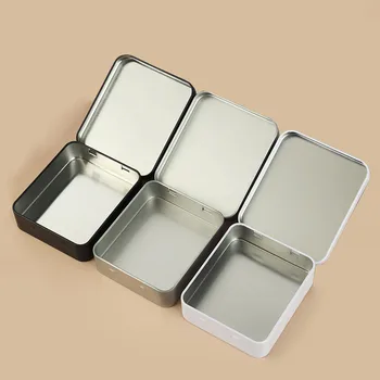 Mini Square Väike Tin Box Metallist Hingedega Klapp Ladustamise Tin Box Väike Komplekt Juhul Ehted Mündi Candy Kondoomi Korraldaja Kaasaskantav