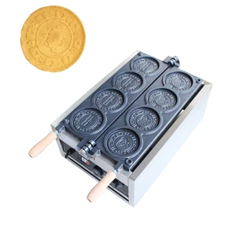 Kaubandusliku Uus disain 4tk kuldmünt Vahvel Masin Non-stick suupiste tegemise masin ümar kuju vahvel tegija jaoks suupiste seadmed