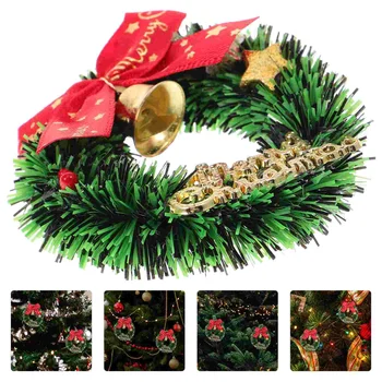 Seina Christmas Tree Teenetemärgi Pärjad Söögilaud Kaunistused Kääbus Simuleeritud Mööbel Ornament Vibu Plastikust Esi