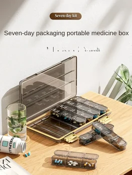 Seitse Päeva Pill Box Korraldaja Eakatele: Kaasaskantav Meeldetuletus iga Päev Ravimeid, Meditsiin Box