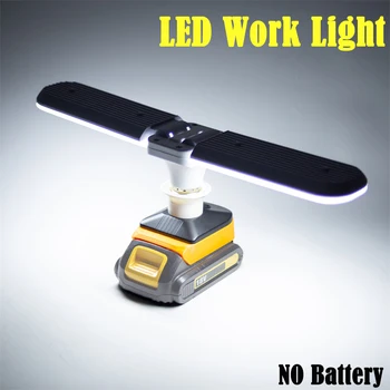E27 Lamp Omanik LED-töövalgustus Kokkuklapitavad Kerge Töö Jaoks DeWalt 18v 20V Li-Ion Aku 30w 45w 60w (ILMA Aku)
