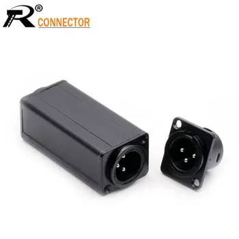 10PC 3PIN XLR-Panel Mount Connector, XLR Sirge Adapter Must Isane Pistik Naine Tungrauad Laiendamine Adapter