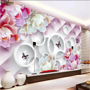 beibehang Custom Foto Tapeet Seinamaaling Mood Pojeng Lill Jade 3D TV Taust seina paberid home decor de papel parede 3d