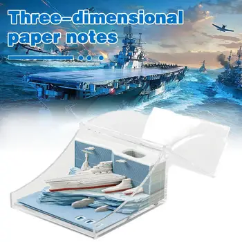 Creative 3D Notepad Memo Padjad lennukikandja Ulme Paber Nikerdamiseks Käsitöö Home Decor Laual Sünnipäeva Uue Aasta Kingitused
