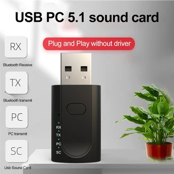 Auto USB-Juhtmeta Bluetooth-5.1 Aux-in 3,5 mm Audio Adapter Vastuvõtja PC Saatja Ühendatud Välise helikaardi Käsi Tasuta Helistada