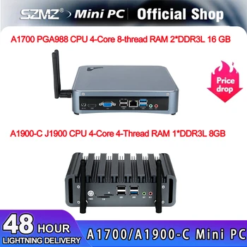 SZMZ Mini PC Core i3 i5 i7 Protsessor J1900 DDR3 4G/8G/16G RAM 256GB SSD Windows 10/11 Linux Gaming Arvuti Desktop PC Gamer