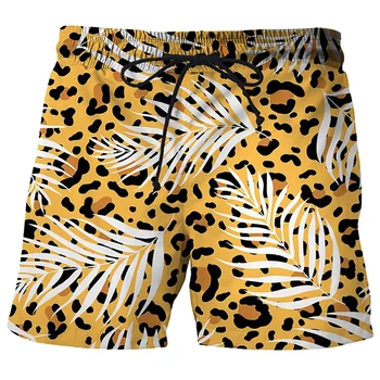 Havai Beach lühikesed Püksid Suvel Casual Meeste Loomade Leopard 3D Print Lühikesed Püksid Sport Kiire Kuiv Ujuda Reisikohvrid Surfata Pardal Lühikesed