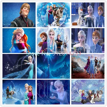 Täis Puurida Diamond Maali Külmutatud Disney Cartoon Elsa Printsess Teemant Tikandid 5D Diy Mosaiik Seina Decor Lapsed Kingitus