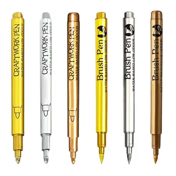 Kulla Värvi Sm Metallist Kroomitud Touch Up Pen-Kroom Värvi-Reflective Peegel Värvi Pliiatsi Sõiduki Art Maali-Kaardi Joonistamine Pliiatsi
