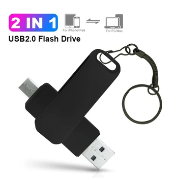 2in1 U Ketas 128GB 64GB USB2 32GB.0 Tüüp-C Nutitelefoni Liidese Arvuti Edastamine Portable USB 2.0 Mälu pen drive Metallist