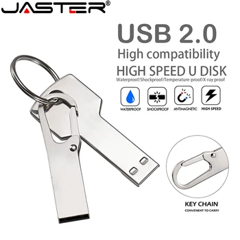 JASTER Metallist USB Flash Drive 64GB Custom Logo Memory Stick 32GB lasergraveerimine Pendrive 16GB High Speed USB Stick 8GB Kaasaskantav