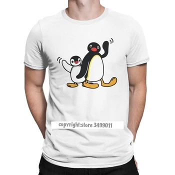 Pingu Meeste T-Särgid Pingviin Seeria Cartoon Meem Lapsed Retro Armas, Naljakas, Naljakas Tshirts Camisas Tops T-Särgid Premium Puuvill