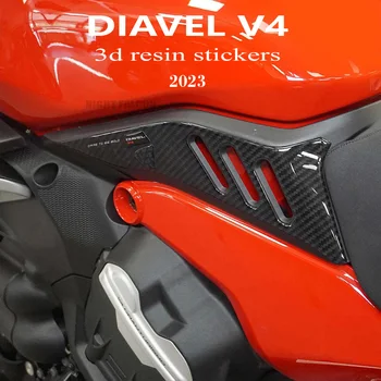 3D Kleebis, Mootorratta Tarvikud Pool Ala Kaitsja 3D Epoksüvaik Kleebis Komplekt Ducati Diavel V4 2023-