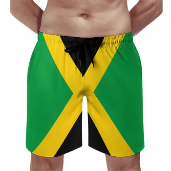 Rannas Püksid Jamaica Lipu Mere Rannas Hingav Kiire Kuiv Mood Vabaaja Suvel Juhuslikult Reguleeritav Pingutusnöör Lahti Venitada Unise