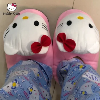 Hello Kitty Winter Home Anime Puuvill Sussid Tüdruk Kawaii Soe Korea Versiooni Üliõpilaste Ühiselamu Mitmekülgsed Vaba Aja Veetmise Sünnipäeva Kingitused
