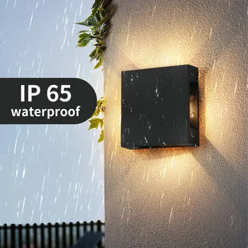 2TK IP65 Veekindel Väljas Led Seina Tuled Neli Külge LED Cube Seina Lamp Pinnale Paigaldatud Cube Aed Veranda Teenetemärgi Valgus