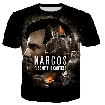 Uusi Filme Sarjast Narcos Pablo Escobar Narcos Mehed Naised Lahe 3D Trükitud T-särgid Casual Fashion Streetwear Tops Tees