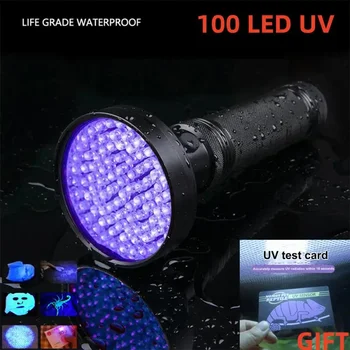 UV-Taskulamp 21/51/100 LED-UV-Valgus 395nm UV-Ultraviolett-Välklambid Taskulambi Musta Valguse Detektor Kuiva Lemmikloomad Uriini Plekke Bug
