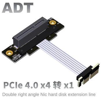 2021 uus 4.0 PCI-E x4 pikendusjuhe adapter x1 toetab dual õige Nurga all PKK jaoks NIC kõvaketta kaardid
