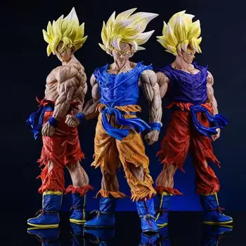 Dragon Ball 45cm Z Son Goku Joonis Super Saiyan Tegevus Figuriin Koos Baasi Gk Anime Arvandmed Pvc Kuju Mudeli Kogumine Mänguasjad Kingitus