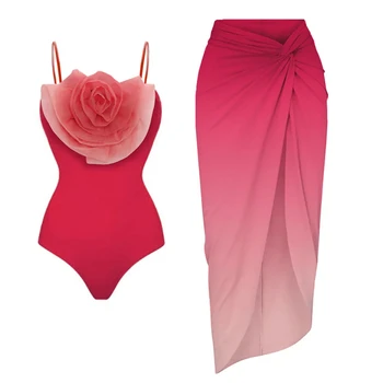 2024 Elegantne Rosa Muscosa Kalle Ühes Tükis Ujumistrikoo ja Seelik Suvel Supelrõivad Naiste Beachwear trikoo bikiinid komplekti
