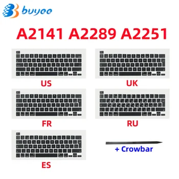 Algne Uus A2141 A2289 A2251 US UK vene prantsuse hispaania MacBook Pro Jaoks A2141 A2289 A2251 Klaviatuuri Keycaps Võti Kork