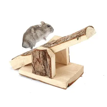 Lemmikloom Hamster Hiired Orav Puidust Kiik Seesaw Mängib Mänguasi Puuri Decor Väike Ja Peen Puidust Multi-layer Redeli dropshipping