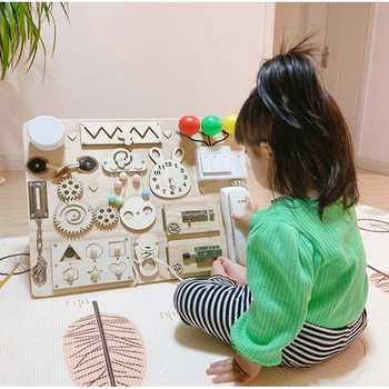 Montessori Hõivatud Juhatuse Diy Materjali Tarvikud Õppevahendite Laps Alushariduse Õppe Oskuste Mänguasi Osa Puust Lauamängud