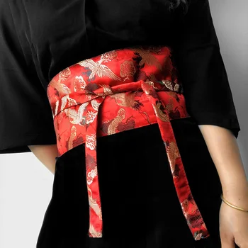 Jaapani Vintage Stiilis Naine Kimono Vöö Elastne Vöökoht Cummerbunds Lai Vöö Yukata Kleit Kraana Õie Haori Mehed Obi
