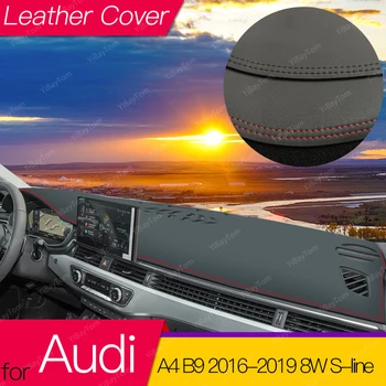 Audi A4 (B9 2016~2019 8W Anti-Slip Nahk Matt Armatuurlaua Kate Padi Päikese Vari Dashmat Dash Mat Katab Vaip, Tarvikud, S-line