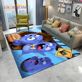 3D Cartoon Grizzy ja Lemmings Vaip Vaip Kodus elutuba, Magamistuba Diivan Jalamatt Decor,lapsed Ala Vaipa Mitte-tõsta Põranda Matt