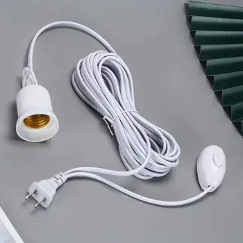 Lamp Omanik Juhe E27 Baasi Bulb Socket Ripats Kerge Kangas, Metall, PVC Lüliti Stiil-Kaabli Pistik Plast Dimmer Kruvi