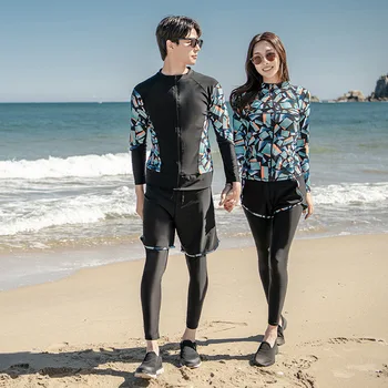 wisuwore korea 2023 Suur Split Sukeldumisel Ülikond Naiste Päikesekaitsetoodete Pikad Varrukad Sport Surfamine ja Sukeldumine Sobiks Paar Ujumine Ülikond