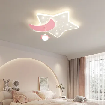 Romantiline tähistaeva Valgus LED-Laste Tuba laelambid Kaasaegne Soe Printsess Tuba Väike Tüdruk, Poiss, Magamistoa Lakke Lambid
