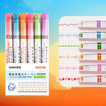 48 tk/palju Loomingulist Lill Outline Pen Markeri Set Armas Joonis Marker Pliiatsid Konks Pen Reklaam Kingitus Kontori koolitarbed