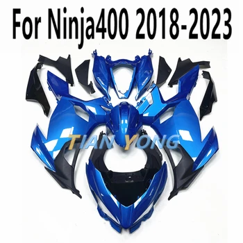 Sobib Ninja 400 Täis Voolundi Kit Kõik Sinised Pärlid Jaoks Ninja400 2018-2019-2021-2022-2023 Kere Cowling Kõrge Kvaliteediga